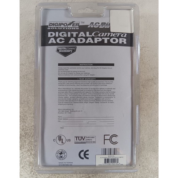 DigiPower Digital Camera Ac Adapter For Olympus NEW SEALED - Picture 3 of 3